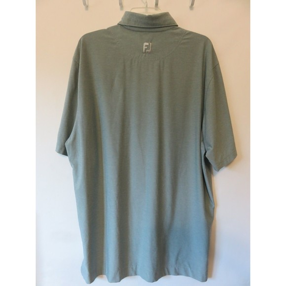 Foot Joy FJ Light Green Golf Polo Shirt Sz L Harford Mutual Logo Athletic EUC - Picture 7 of 9